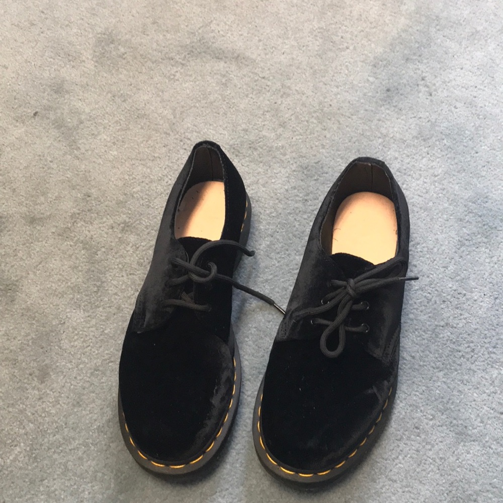 Dr. Martens Black velvet lace ups